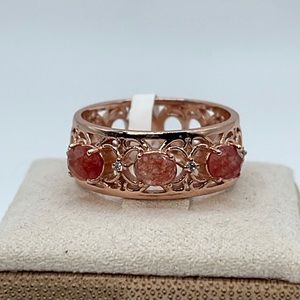 Bomb Party Ring - Genuine Stones/Rose Gold Plating NWT NO BAG